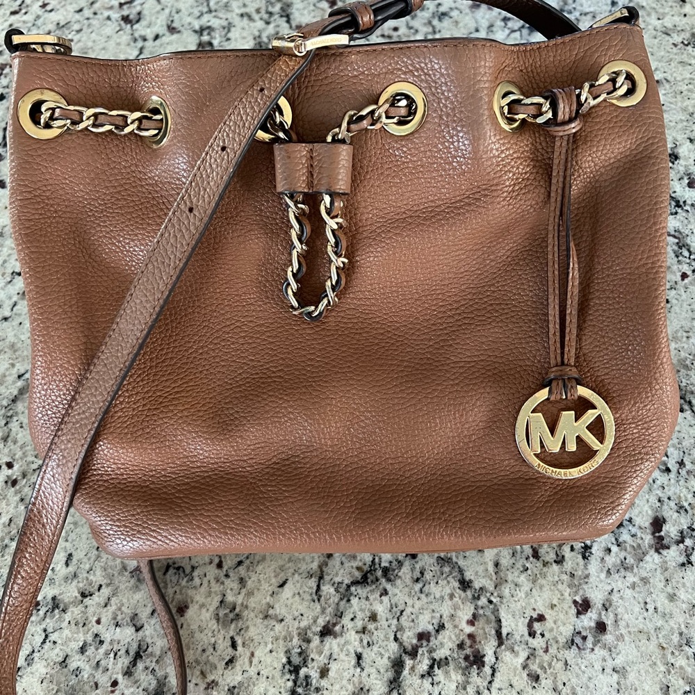 Michael Kors Frankie Leather Drawstring Bag